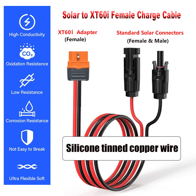 Solar to XT60i-F cable 12AWG s - Solar Cable Mc4 Connector 评论和价格