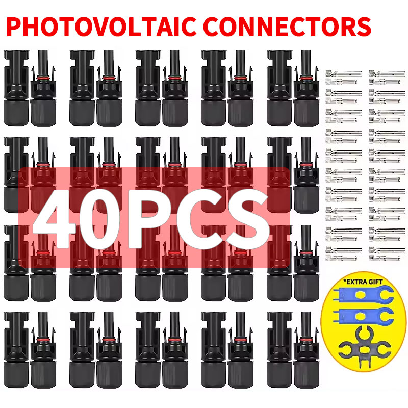 400/200/100/40/20/10 Pcs Photo - Solar Cable Mc4 Connector 评论和价格